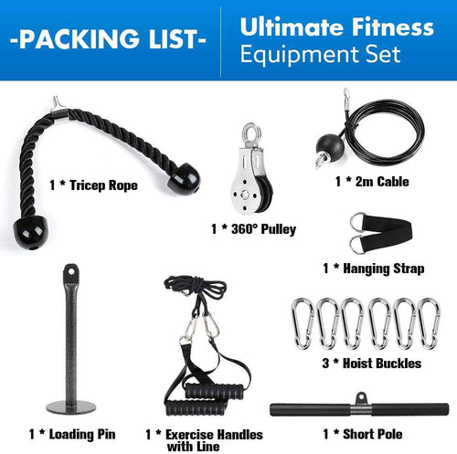 Weight Cable Pulley System Gym, DIY Home Fitness Matters Triceps accessories,Cable.