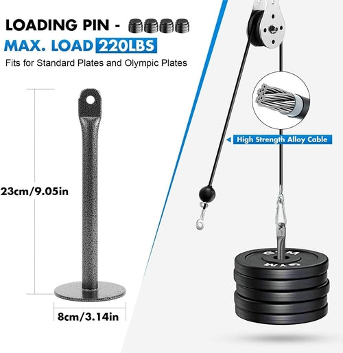 Weight Cable Pulley System Gym, DIY Home Fitness Matters Triceps accessories,Cable.