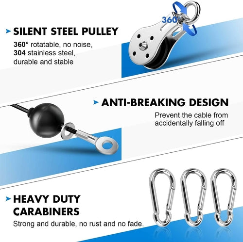 Weight Cable Pulley System Gym, DIY Home Fitness Matters Triceps accessories,Cable.