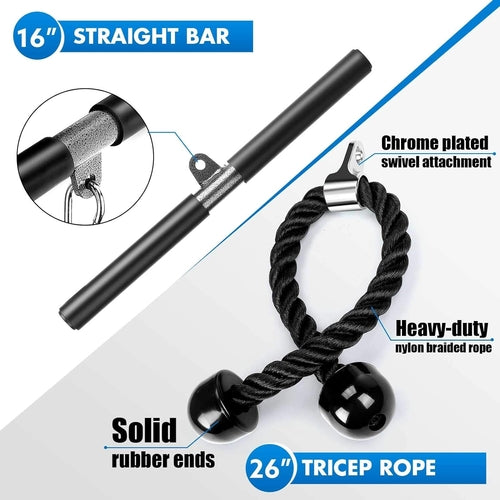 Weight Cable Pulley System Gym, DIY Home Fitness Matters Triceps accessories,Cable.